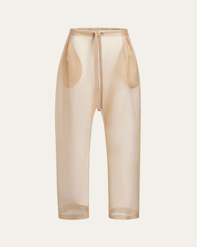 Trenton Drawstring Sheer Pants